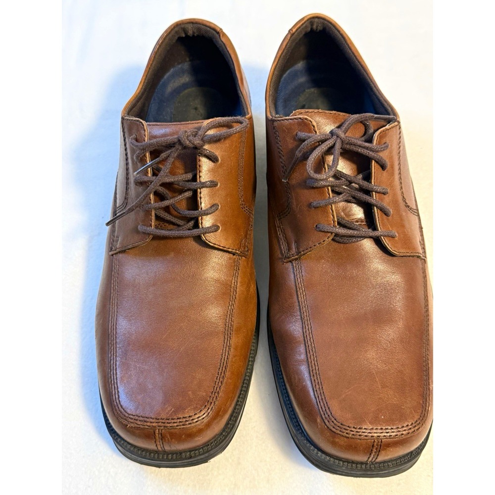 Capital by Rockport Brown Leather Derby Lace-Up Dress Shoes Square Toe Men's 13M